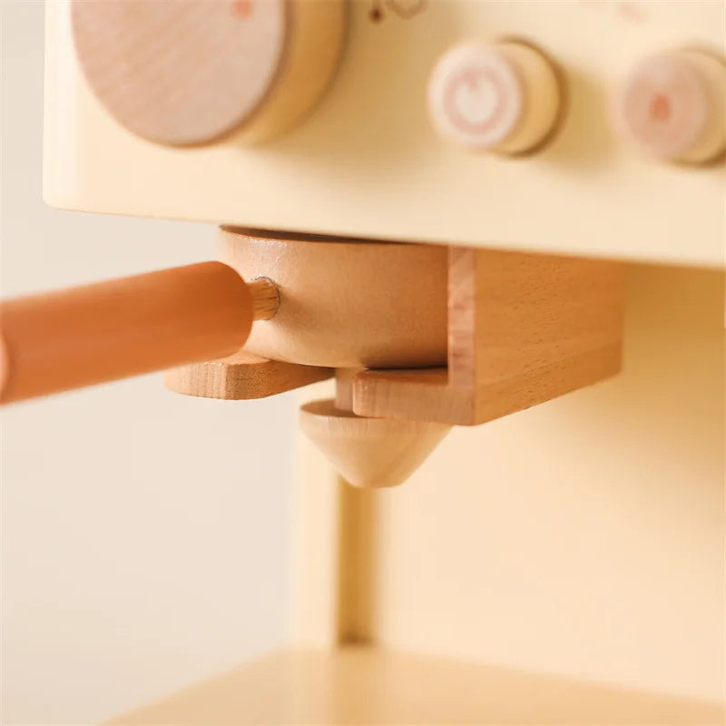 Wooden Montessori Coffee Machine Toy