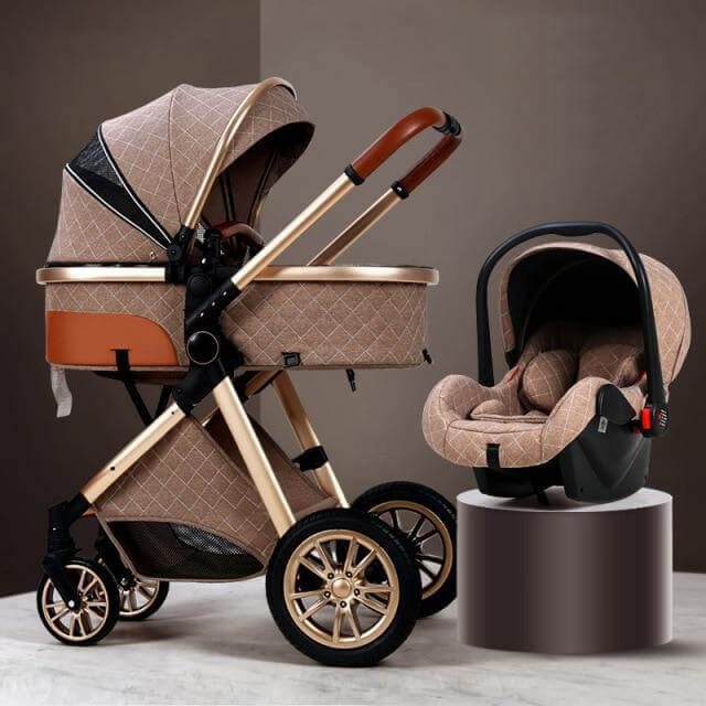 3 in 1 Luxury Baby Stroller (Free Car Seat)