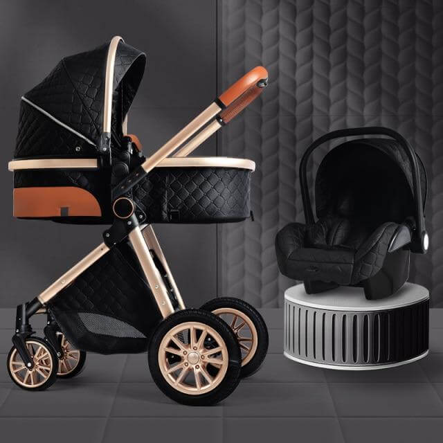 3 in 1 Luxury Baby Stroller (Free Car Seat)